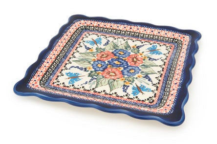 Zaklady Floral Butterfly Dining Plates & Bowls — Polish Pottery