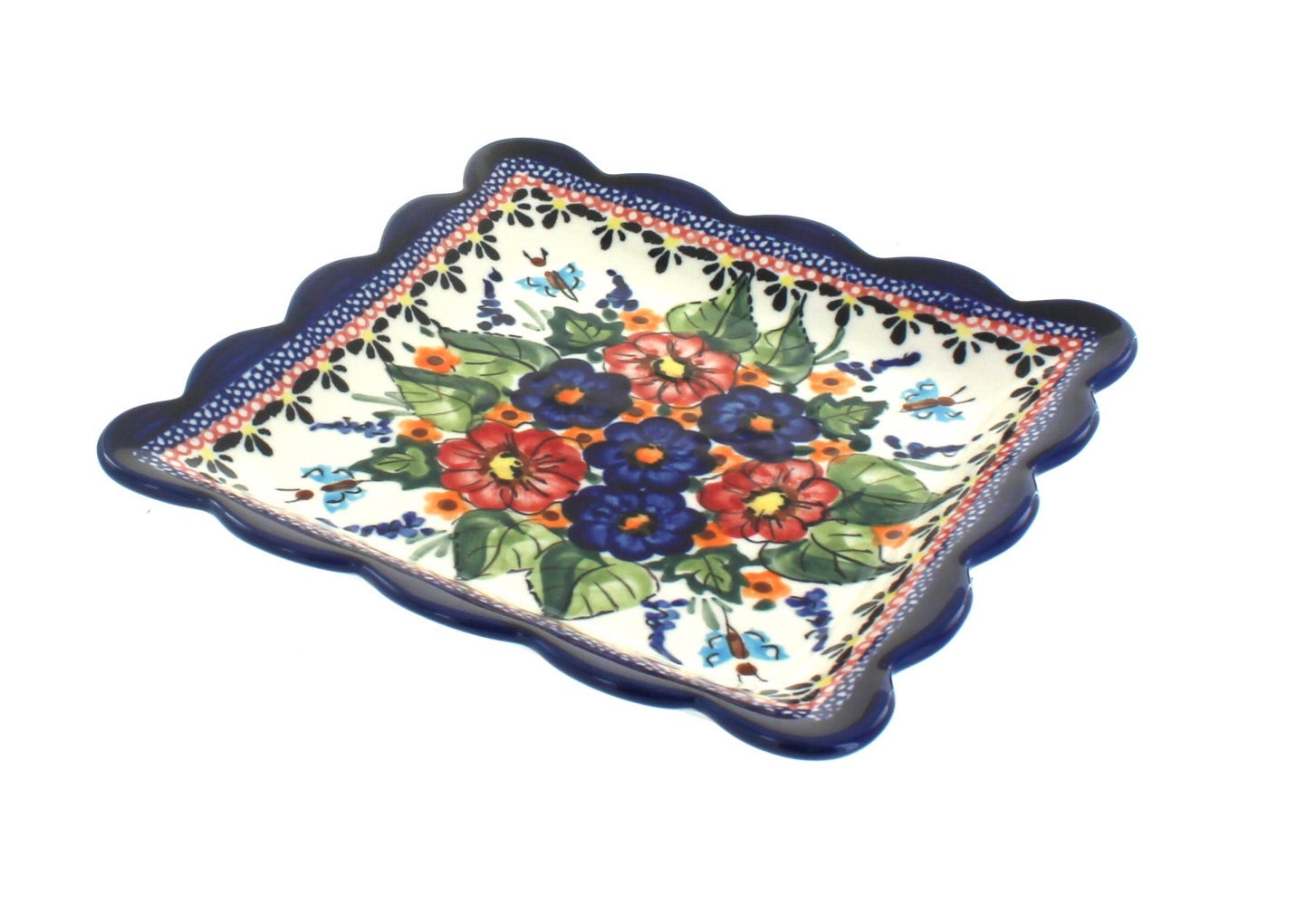 Zaklady Floral Butterfly Dining Plates & Bowls — Polish Pottery