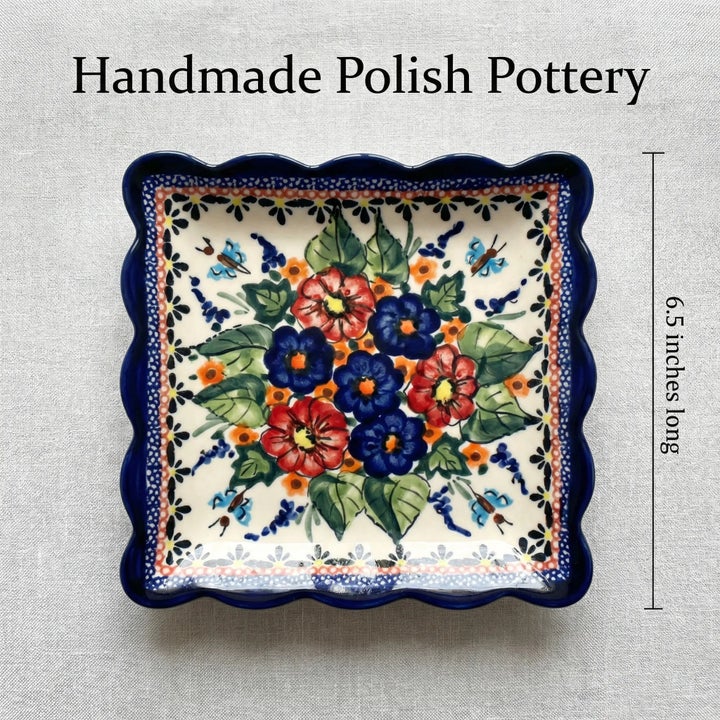 Zaklady Floral Butterfly Dining Plates & Bowls — Polish Pottery