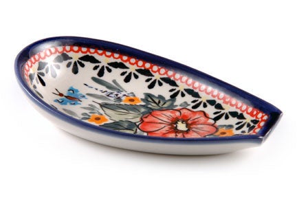 Detail image of Zaklady Floral Butterfly Countertop Accessories — Polish Pottery