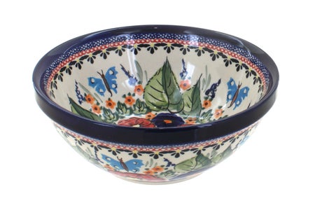 Zaklady Floral Butterfly Small Serving Piece — Polish Pottery