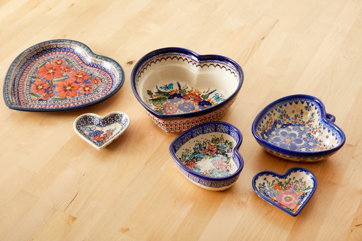 Detail image of Zaklady Floral Butterfly Décor — Polish Pottery
