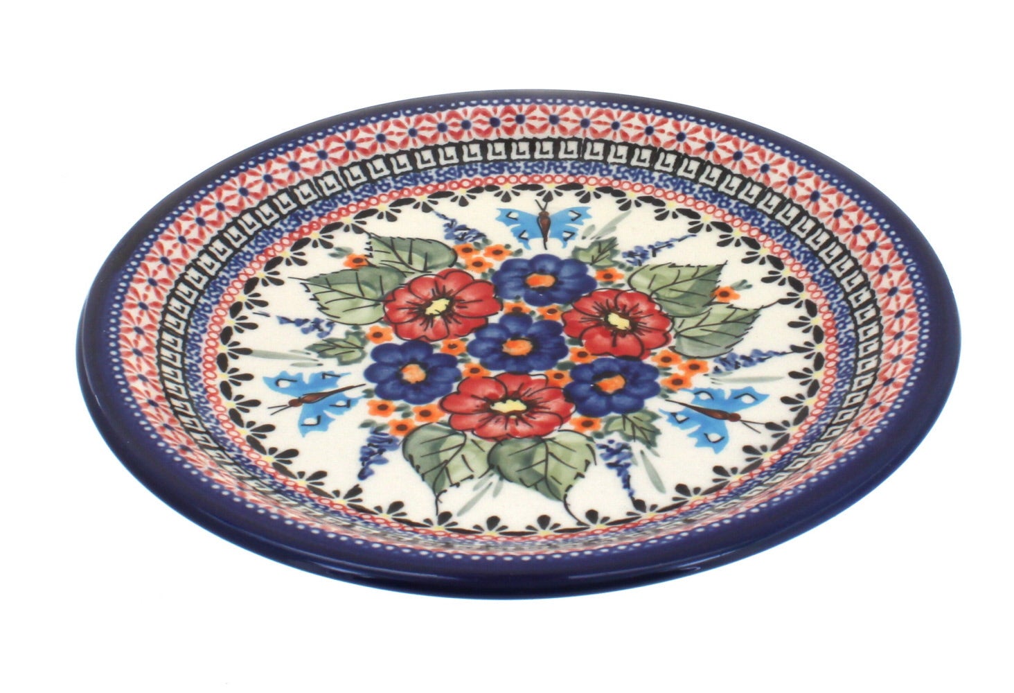 Zaklady Floral Butterfly Dining Plates & Bowls — Polish Pottery