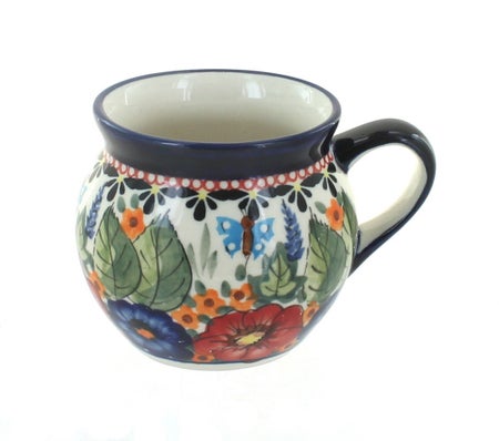 Zaklady Floral Butterfly Mug — Polish Pottery
