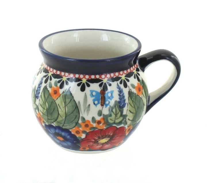Zaklady Floral Butterfly Mug — Polish Pottery