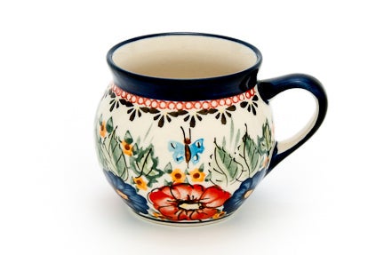 Zaklady Floral Butterfly Mug — Polish Pottery