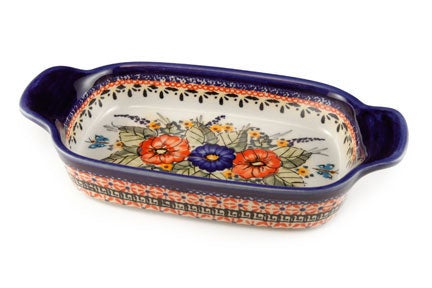 Zaklady Floral Butterfly Small Serving Piece — Polish Pottery