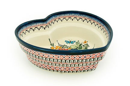 Detail image of Zaklady Floral Butterfly Décor — Polish Pottery