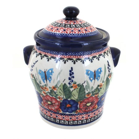 Zaklady Floral Butterfly Counter Storage — Polish Pottery