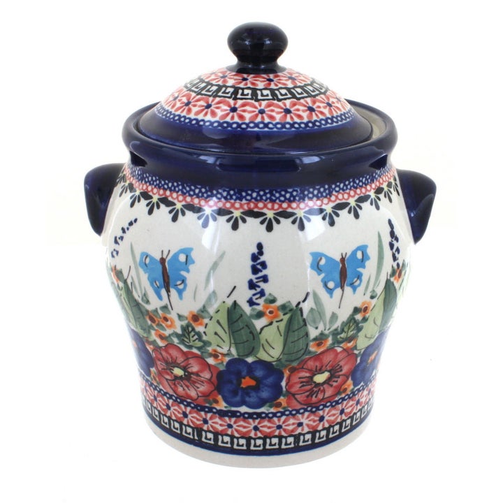 Zaklady Floral Butterfly Counter Storage — Polish Pottery