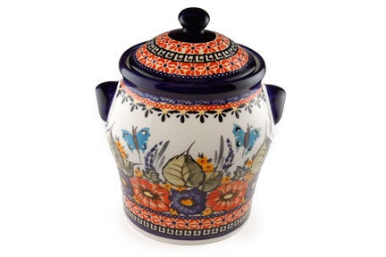 Zaklady Floral Butterfly Counter Storage — Polish Pottery