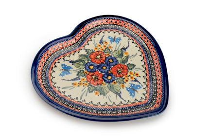 Detail image of Zaklady Floral Butterfly Décor — Polish Pottery