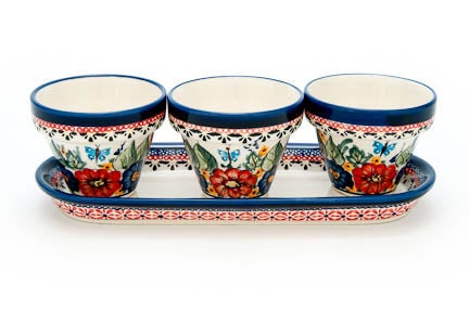 Zaklady Floral Butterfly Décor — Polish Pottery