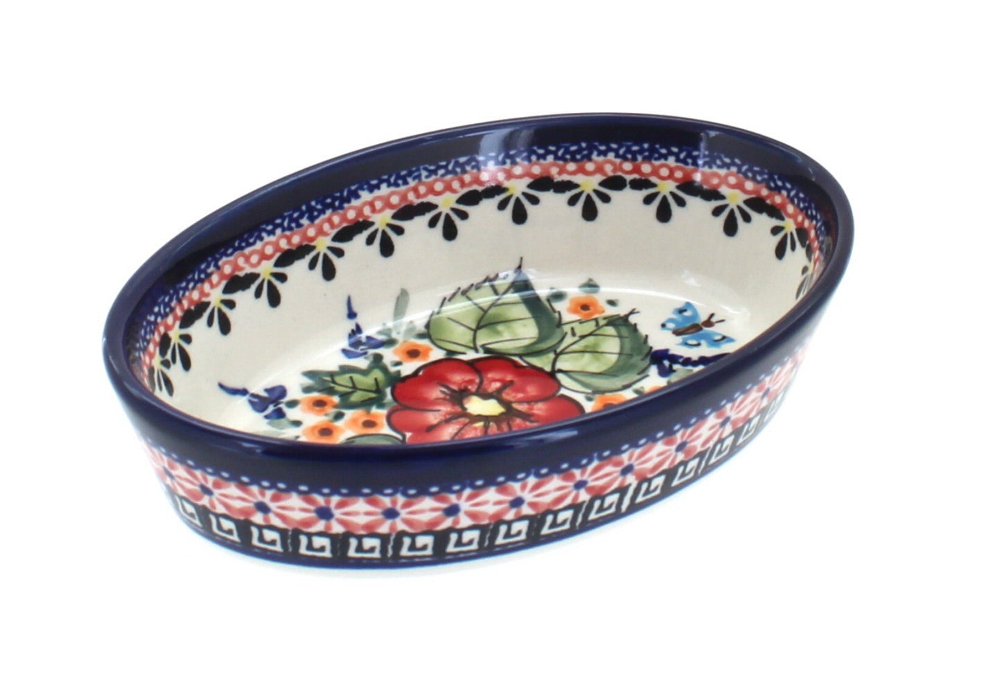 Zaklady Floral Butterfly Specialty Bakeware — Polish Pottery