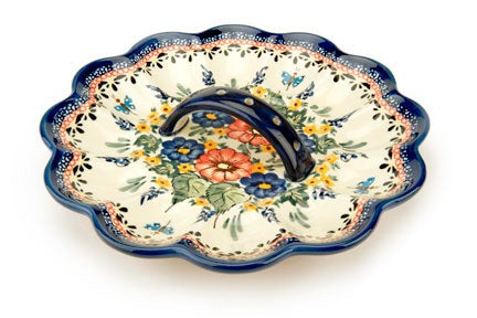Detail image of Zaklady Floral Butterfly Dining Accessories — Polish Pottery