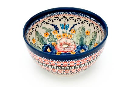 Zaklady Floral Butterfly Dining Plates & Bowls — Polish Pottery