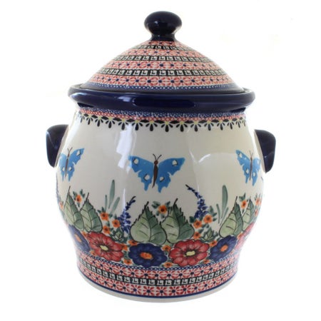 Zaklady Floral Butterfly Counter Storage — Polish Pottery