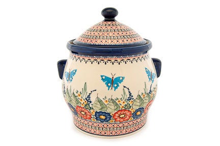 Zaklady Floral Butterfly Counter Storage — Polish Pottery