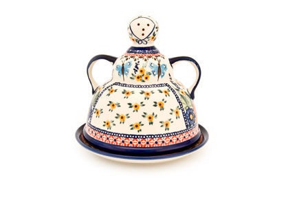Detail image of Zaklady Floral Butterfly Countertop Accessories — Polish Pottery