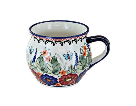 Zaklady Floral Butterfly Mug — Polish Pottery