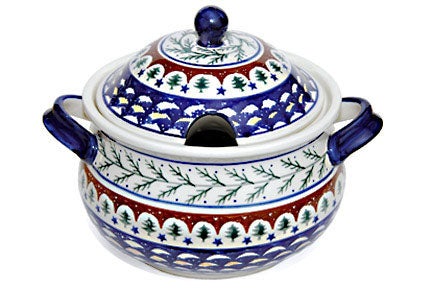 Detail image of Zaklady Evergreen Large Serving Piece — Polish Pottery