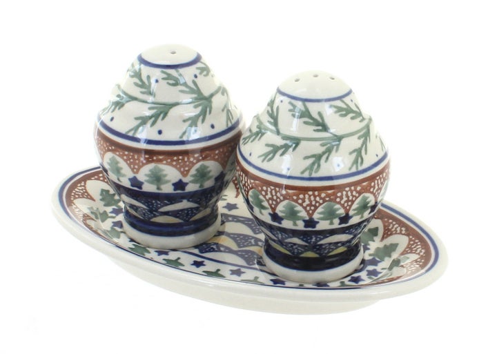 Zaklady Evergreen Salt & Pepper Shaker — Polish Pottery
