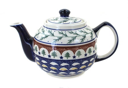 Zaklady Evergreen Teapot — Polish Pottery