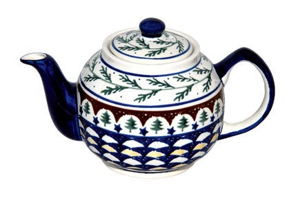 Zaklady Evergreen Teapot — Polish Pottery
