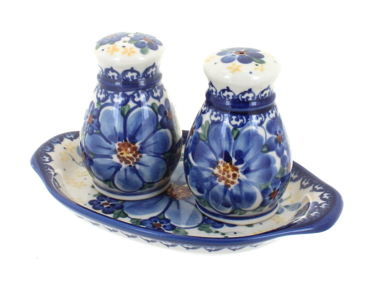 Vena Daisy Surprise Salt & Pepper Shaker — Polish Pottery