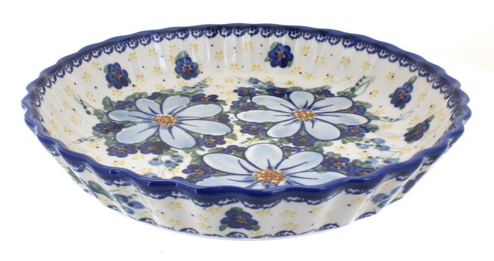 Vena Daisy Surprise Pie Plate — Polish Pottery