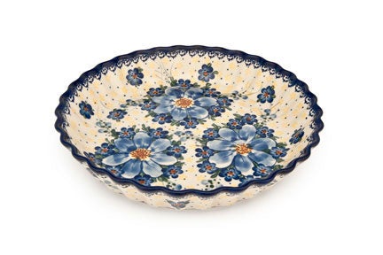 Vena Daisy Surprise Pie Plate — Polish Pottery