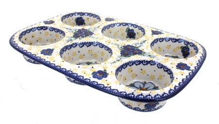 Vena Daisy Surprise Muffin Pan — Polish Pottery