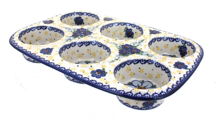 Vena Daisy Surprise Muffin Pan — Polish Pottery