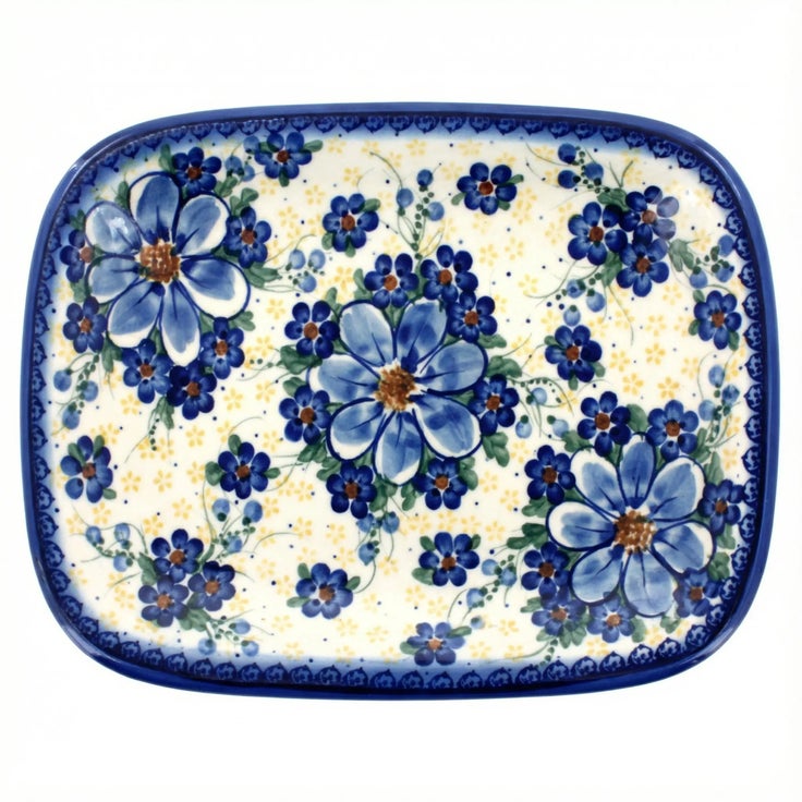 Detail image of Vena Daisy Surprise Medium Serving Piece — Polish Pottery
