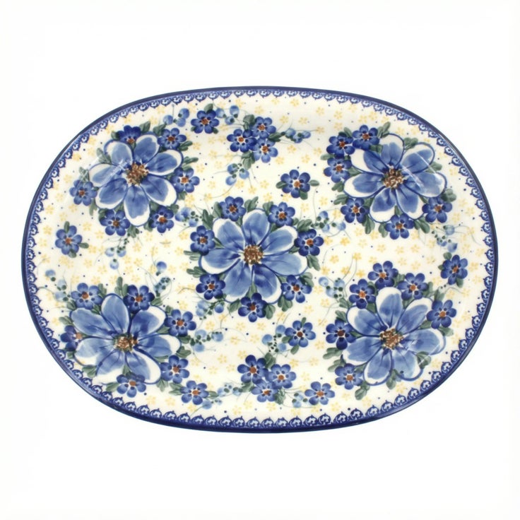 Detail image of Vena Daisy Surprise Large Serving Piece — Polish Pottery