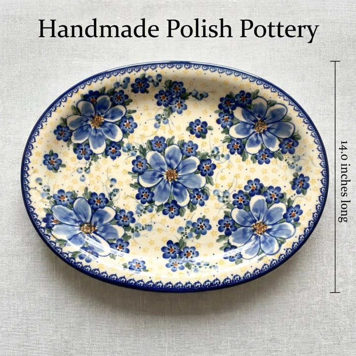 Vena Daisy Surprise Large Serving Piece — Polish Pottery