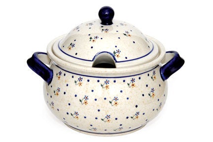 Detail image of Zaklady Country Meadow Large Serving Piece — Polish Pottery