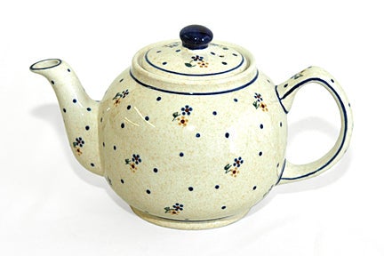 Detail image of Zaklady Country Meadow Teapot — Polish Pottery