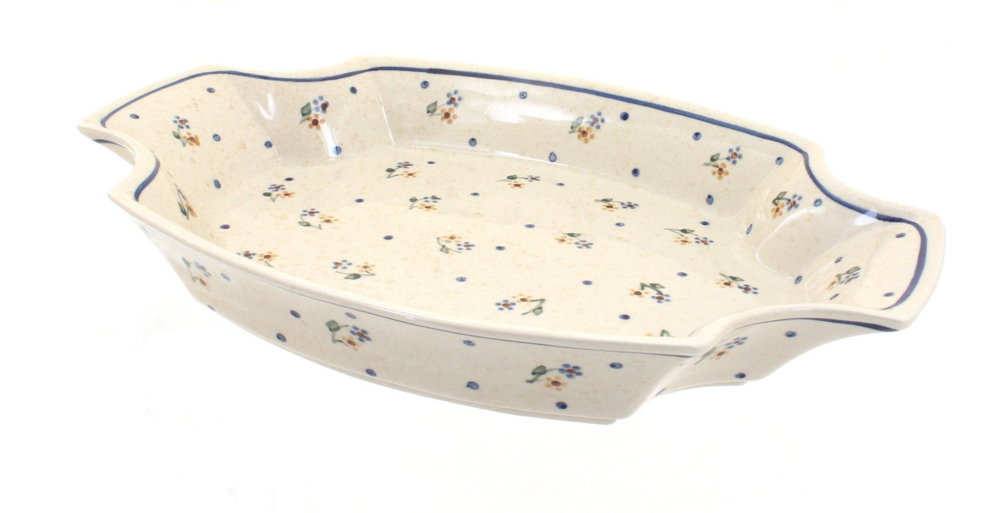Zaklady Country Meadow Large Serving Piece — Polish Pottery