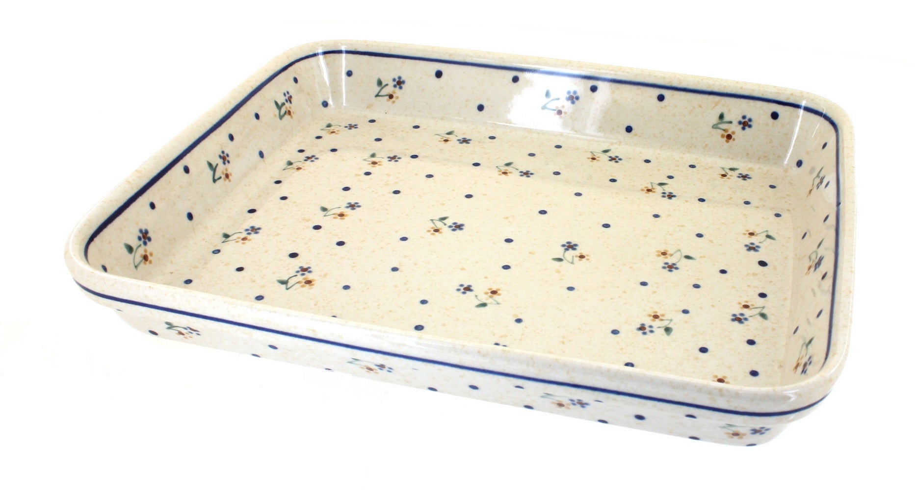 Zaklady Country Meadow Large Bakeware — Polish Pottery