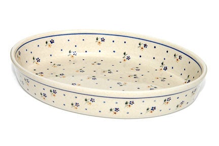 Detail image of Zaklady Country Meadow Large Bakeware — Polish Pottery