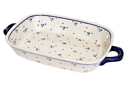 Zaklady Country Meadow Large Bakeware — Polish Pottery