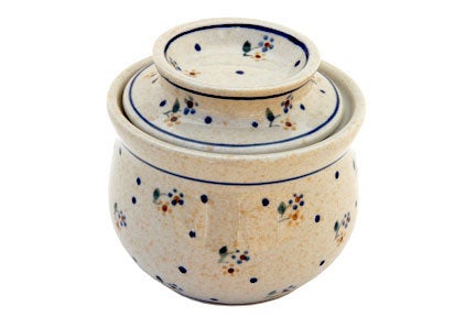 Detail image of Zaklady Country Meadow Butter Dish — Polish Pottery