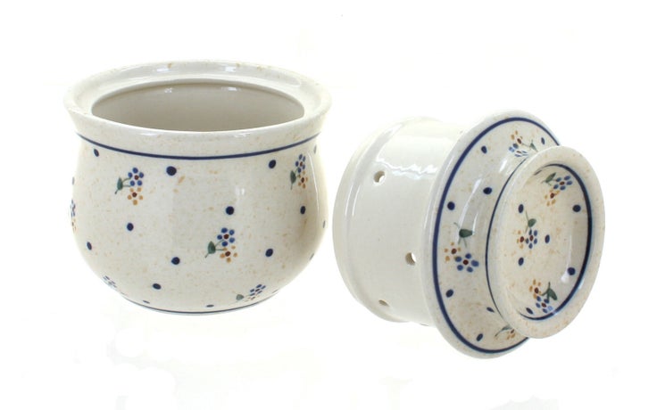 Detail image of Zaklady Country Meadow Butter Dish — Polish Pottery