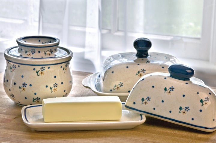 Zaklady Country Meadow Butter Dish — Polish Pottery