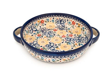 Detail image of Vena Butterfly Small Bakeware — Polish Pottery