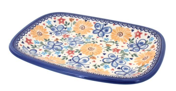 Vena Butterfly Small Serving Piece — Polish Pottery