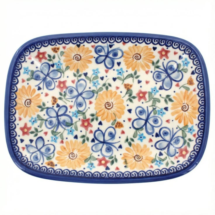 Detail image of Vena Butterfly Small Serving Piece — Polish Pottery