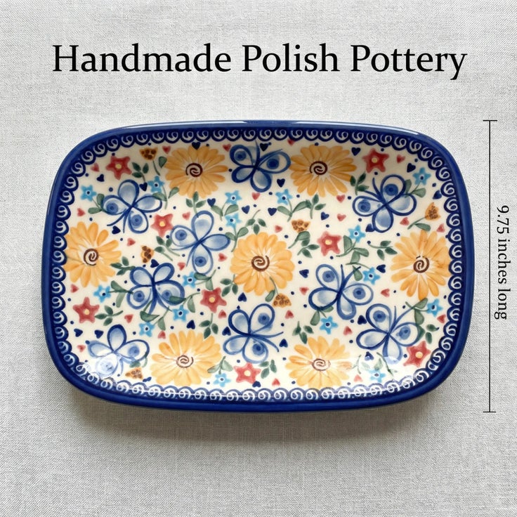 Detail image of Vena Butterfly Small Serving Piece — Polish Pottery