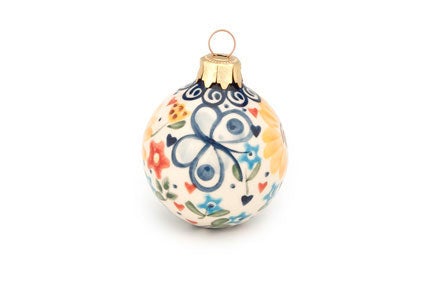 Detail image of Vena Butterfly Small Christmas Ball — Polish Pottery